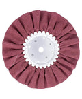 Kick Ass 10 Inch Red Airway Buffing Pad With Rock Solid D50 Treatment For Heavy Cut And Color Correction On Aluminum And Steel Fits Standard Half Inch And Five Eighth Arbors.