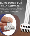 Close-up of prong tooth on 5mm Leather Hole Punch Tool Set With 2 4 6 Prong Tooth, sharp alloy steel tips for leathercraft.