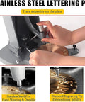 Premium Quality Heavy Duty Inside Ring Engraver Double Sided Dial Stamp with Stainless Steel Lettering Pen in use.