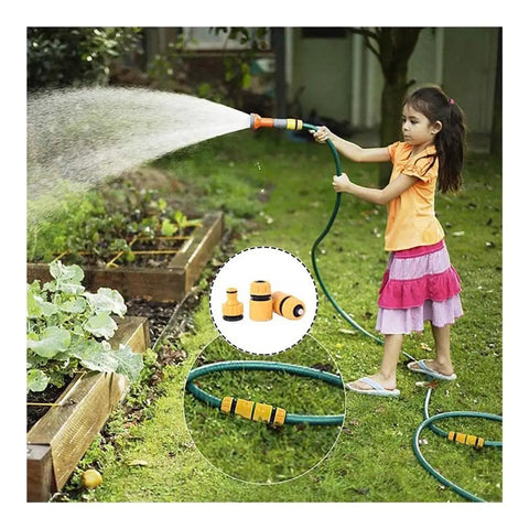 Heavy Duty Garden Hose Connector Set With Quick Fix Twist Lock Joints For 3/4 Inch Faucets And Sprinklers To Stop Leaks And Repair Broken Pipes In A Snap