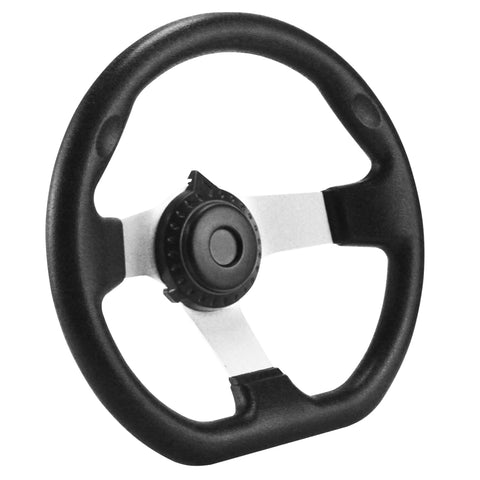 270mm Steering Wheel Steel Kit With 22mm Universal Clamps And 320mm Rack Pinion Adjustable Shaft For 110cc Go Kart Golf Buggy UTVs