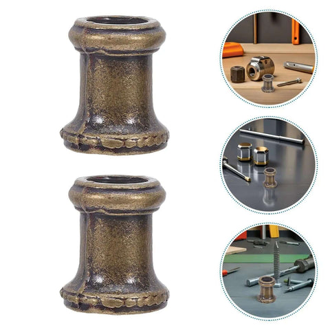 Grab These 8pcs Long Thread Lamp Pipe Couplers Made Of Heavy Duty Zinc To Join Light Fixture Connectors And Extend Pendant Rods With Ease For Any Home Glow Project, gold zinc threaded coupler