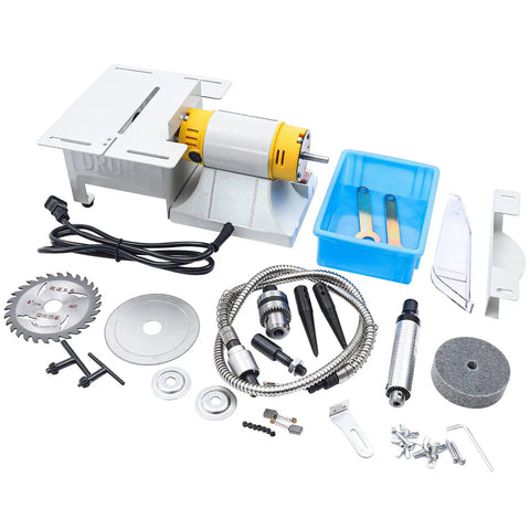 110V Mini Table Saw Rock Polisher With Flexible Shaft, Jewelry Grinder And Polishing Machine For Jewelry Making, Wood, Jade