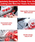 Clear View Bike Chain Cleaner Kit With Large And Small Brush Tools for deep clean showing transparent housing and red brushes