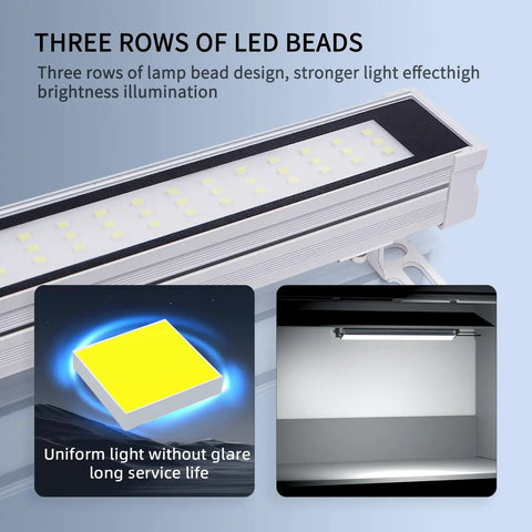 Heavy Duty LED Work Light For CNC Machines And Workshops, Explosion-Proof Garage Lighting, Three-Row LED Tube Lamp, 25W