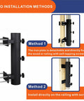 Heavy Duty Parasol Holder Clamp On Umbrella Mount For Deck Rails And Benches With Upgraded Triple Knob installation methods