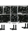 All In One Hex Socket Screw Bolt Nut Set M2 To M6 Black Carbon Steel Hardware Kit In Durable Case For Furniture Assembly And Repairs
