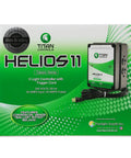 Packaging of Helios 11 Four-Light HID Controller With Trigger Cord For 240V Systems, Black, featuring industrial-grade ballast relays.