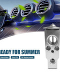 Universal Car A C Expansion Valve Replacement Durable Metal Valve For Most Vehicles Silver Finish Easy Install Valve Image