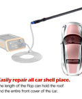 Image showing Powerful 1000W Induction Heater Dent Repair Kit with Hot Box Pro Grade Paintless Dent Puller for Cars Exteon Rod next to a car.