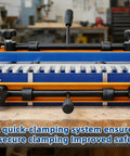 Precision 12 Inch Adjustable Dovetail Jig Clamp And Heavy Duty Woodworking Router Template For Slick Half Blind Cabinet Joints And Sturdy Furniture Builds That Align Dead On Every Time showing quick-clamping system on a workbench.