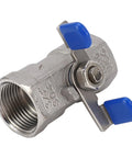 Rock Solid 3/4 Inch Stainless Steel Ball Valve With Female Thread Pipe Fitting For Water And Gas Lines Built Tough Daily Driver 304 Corrosion Resistant Heavy Duty Plumbing Hardware Easy Turn Handle, side view.