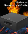 Boss-Grade Portable Safe Box With Key Lock For Fire Resistant Document Storage At Home In The Car Or Outdoors Extra Large Lockbox