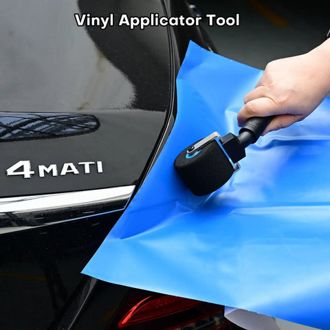 Two Inch Foam Seam Roller For Vinyl Wrap On Uneven Textured Surfaces And Car Wrapping Rivet Roller Tool application on car