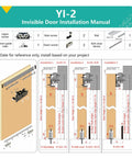 Guide for installing 48 Inch Concealed Sliding Barn Door Hardware Kit For Interior Wooden Doors Heavy Duty Hidden Track System