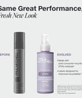 Comparison of old and new Paul Mitchell bottle design for Forever Blonde Leave-In Treatment Spray For Bleached And Lightened Hair 5.1 oz