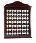 63 Golf Ball Display Case With Door Wall Mount Cabinet In Mahogany Wood Holds Up To 63 Balls Perfect Gift For Golfers