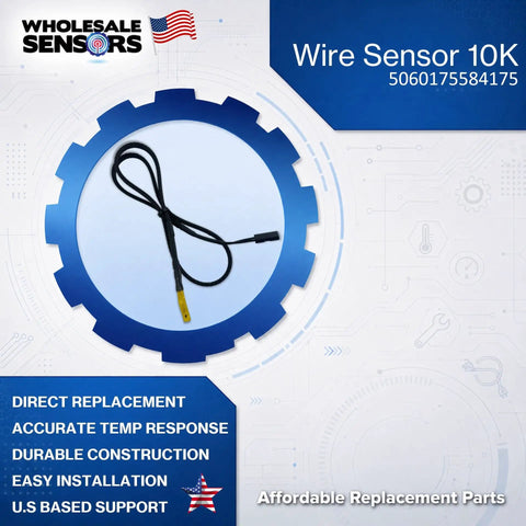 Precision 10K Ohm NTC Thermistor Temperature Wire Sensor For PC Water Cooling showing black wire with yellow tip, designed for accurate temperature measurements.