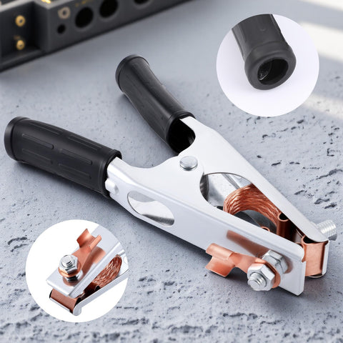 Heavy Duty 500A Welding Ground Clamp With Electroplated Copper Earth Clip For Pro Grade Welders And DIY Projects Durable Rubber Handle