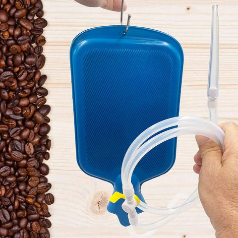 Enema Kit For Home Use With 2L Bag, 5 Ft Silicone Hose, 5 Reusable Tips, Adjustable Water Flow, Multi Size Tips, Easy Cleanse And Colon Detox At Home Set Today blue 2L bag with silicone hose and tip