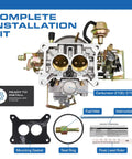 Dual 2 Barrel Carburetor For Ford 289 302 351 And Jeep 360 With Electric Choke Replaces Motorcraft 2100 And 2150 Installation Kit