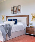 Brass Mid Century Modern Wall Sconces Set Of 2, Brushed Brass Starburst Wall Lighting for Bedroom, installed beside a bed