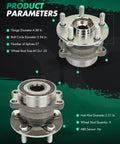 Wheel Bearing And Hub Assembly For AWD Subaru Crosstrek 2016-2021 Forester 2014-2018 Impreza 2012-2021 XV Crosstrek 2013-2015 Left Rear Right 5 Lug With ABS 1Pcs Replacement Part Direct Fit showing flange diameter and wheel stud details