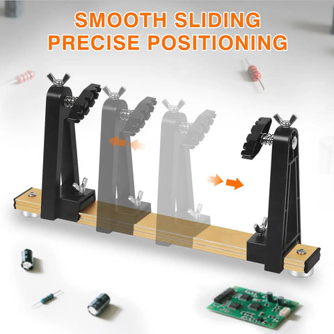 Magnetic PCB Holder With 360 Degree Rotation And Helping Hands For Soldering And Repair Portable Aluminum Base