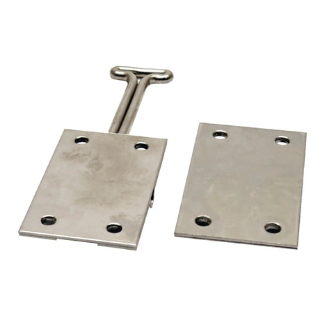 Rock Solid Stainless Steel 4 Inch Door Holdback Latch With Keepers, Hella Heavy Duty Camper Rv Side Door Restraint Hardware For Trailers And Workshops, Easy Install Without Mounting Screws, Includes Two Pieces