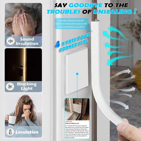 40 Foot Door Weather Stripping Seal for Kerf Front Exterior Doors showing noise and light blocking features