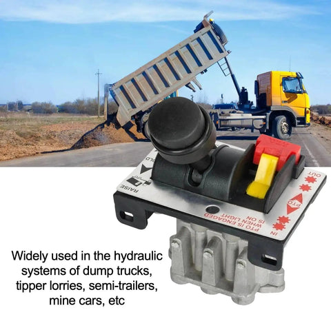 Proportional Dump Truck Valve With PTO Switch for 4 Way Automatic Tipper Control in aluminum plastic build, cab mounted