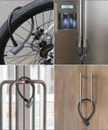 Bluetooth Biometric Cable Lock With App Unlock For Bike And Home Security Fingerprint Lock Waterproof 42cm Cable Lock For Bicycle Fridge French Door Cabinets