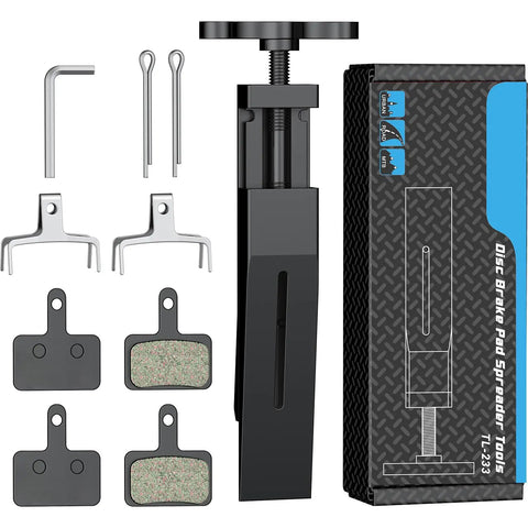 Bike Disc Brake Pad Spreader Tool For Hydraulic Calipers, Piston Press And Pad Repositioning with parts and packaging