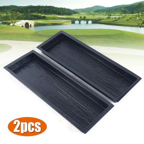 2 Pack Concrete Molds For DIY Garden Stepping Stones Wood Look Paving Molds Plastic Molds For Outdoor Paths Easy To Use Durable Concrete Casting Molds 59.5 By 19 By 4.5 Cm