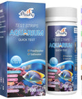 6 In 1 Digital Aquarium Water Test Strips Kit for Fresh and Saltwater Tanks with box and strips in view