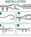 Installation guide for Heavy Duty Cable Railing Kit With 4 M6 Hook And Eye Turnbuckles, 8 M3 Thimbles, 16 M3 Clip Clamps