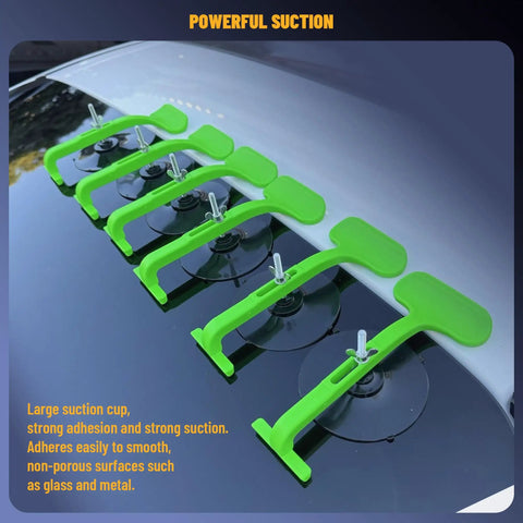 Heavy Duty Suction Cup Clamp Set For Car Convertibles And Windshields, 6 Pack Glass Repair Kit installed on rear windshield