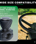Universal Steering Wheel Spinner Knob Ball Knob For Cars Trucks Mowers Forklifts Tractors Boats EZ Install With Split Base