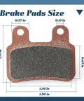 E-Bike Brake Pad Replacement dimensions for Q20 Q20 Pro H26 Pro with XD-KLBS-DOT4 brakes, metal wear-resistant caliper shown