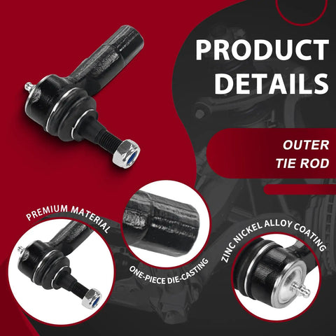 Premium Frenzybro Front Lower Control Arm Kit With Ball Joints Sway Bar Links And Tie Rods For Dodge Ram Fits OE Numbers 561407151A RK643211 Smooth Ride Upgrade outer tie rod with zinc nickel coating