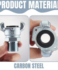 Four Pack 3/4 Inch Chicago Style NPT Iron Air Fittings With 2 Lug Universal Couplings for female and male ends, carbon steel