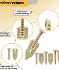 80 Piece Self Drilling Drywall Anchors And Screws Kit close-up showing zinc plated steel with serrated sides for grip