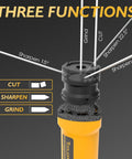 Diagram of 110V TIG Tungsten Electrode Sharpener With Dust Shield 4 Size Options And 3 Angles Handheld Tungsten Grinder showing functions