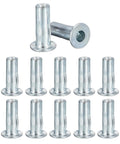 Beefed-Up Heavy Duty 1/4-20 Multi Grip Rivet Nuts Set, 12 Pieces Pre Bulbed Shank Flat Head Threaded Insert Nuts, Carbon Steel
