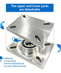 Heavy Duty Swivel Plate Turntable Bearing For Workstations And Welding Tables Ideal For Production Lines And Display Setups Kingpinless Rotating Platform With Smooth Load Bearing And Flexible Angling For Easy Tooling And Assembly, detachable steel plates