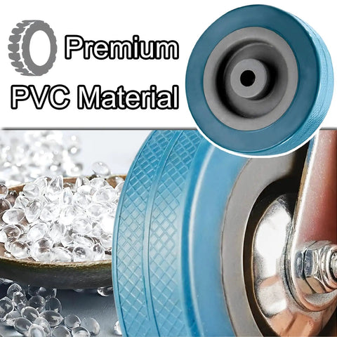 Tough As Nails Silent Roll Caster Wheels With Tight Dual Locks Smooth Glide Pvc Swivel Casters For Furniture Upgrade M10 M12 Threaded Stem Pack Of Four Easy Swap For Beds And Tables