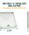 Product dimensions for Six Pack 4x4 Pyramid White PVC Vinyl Post Caps for Vinyl Posts Only Not For Wood Posts.