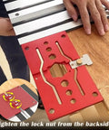 Dead Nuts Straight Track Saw Square Plus Rock Solid Ninety Degree Guide Rail Alignment Jig on guide rail with rustproof aluminum body.
