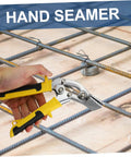 Ergonomic Hand Seamer Tool For Ductwork And Metal Panels With Non Slip Handles used in HVAC electrical projects on metal bars