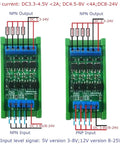 4 Channel PLC Signal Booster Board For 3.3 To 24V DC IO Logic Level Converter NPN PNP Optocoupler Isolated MOSFET Module